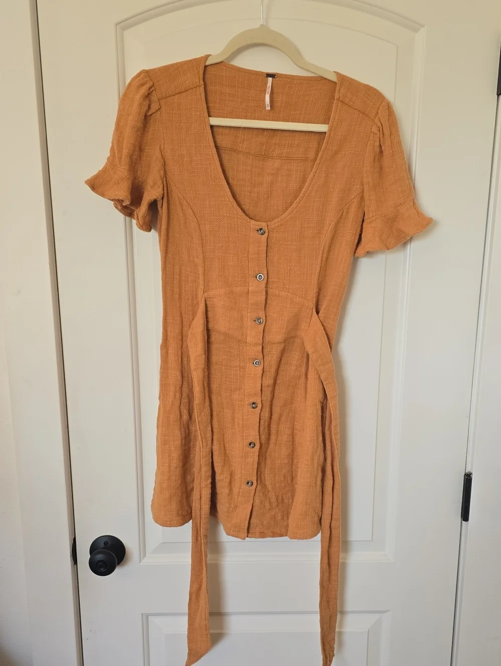 Free People Button Down Tie Dress